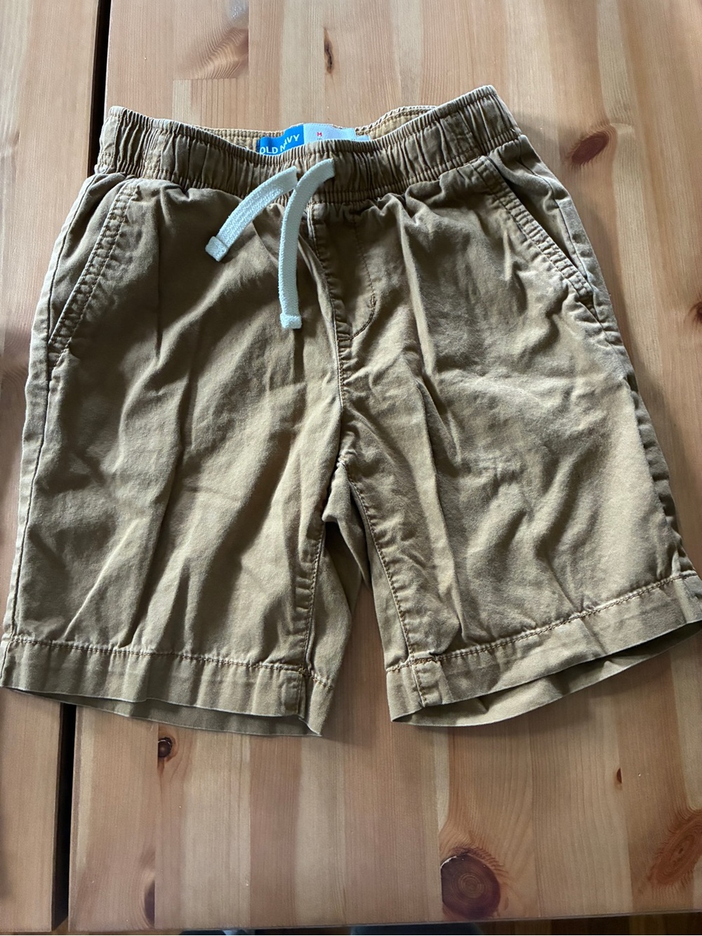 Old Navy Boys Khaki Drawstring Shorts with Pockets bundle (2)